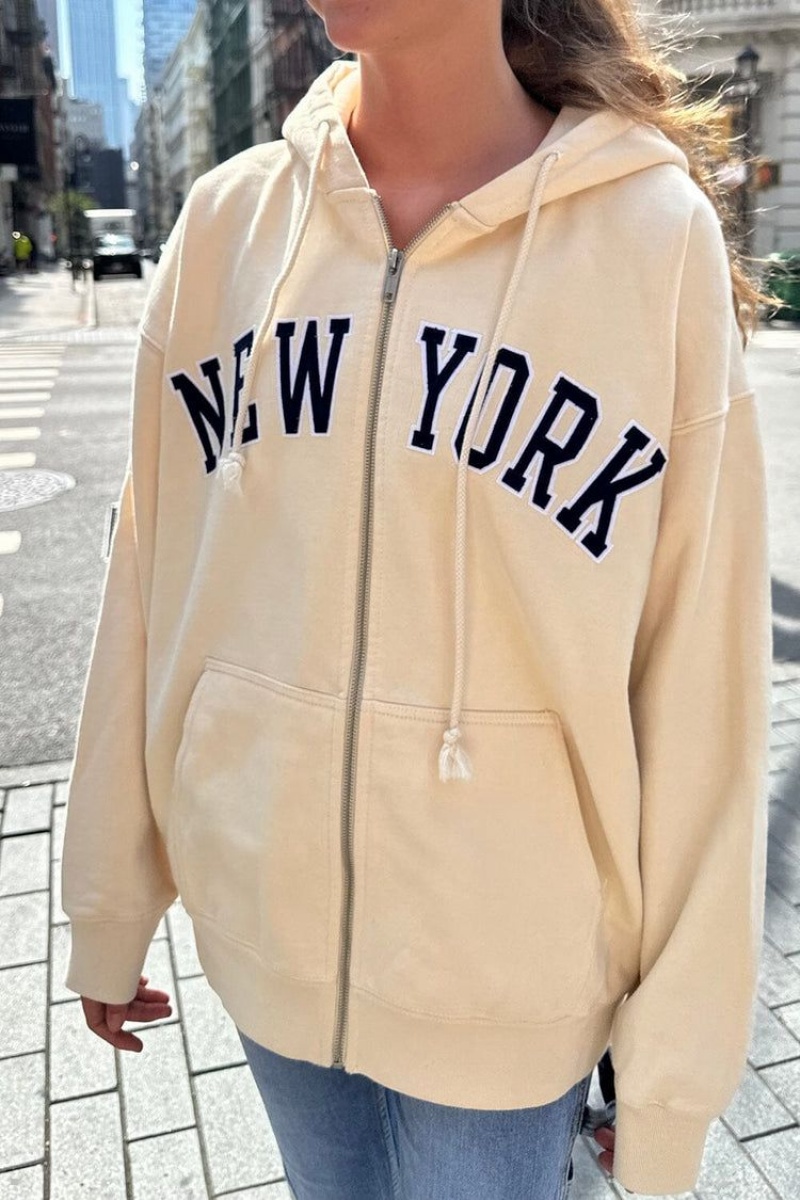 Sweat a Capuche Brandy Melville Christy New York Blanche | RIR-77924686